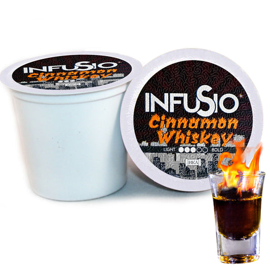 InfuSio Cinnamon Whiskey K Cups 96 Count Flavored Cocktail-Inspired Coffee Pods