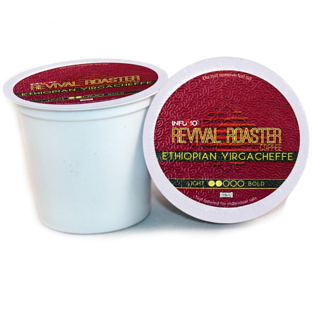 Revival Roaster Ethiopian Yirgacheffe K Cups 96 Count
