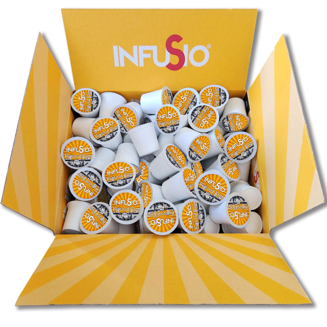 InfuSio Buttered Rum K Cups 96 Count Flavored Cocktail-Inspired Coffee Pods
