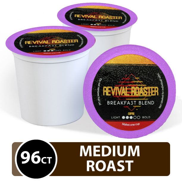 Revival Roaster Breakfast Blend K Cups 96 Count
