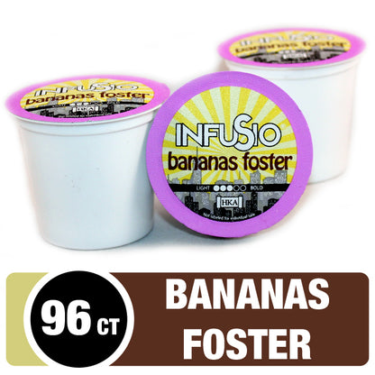 InfuSio Bananas Foster K Cups 96 Count Flavored Coffee Pods