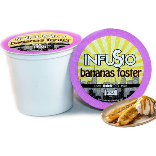 InfuSio Bananas Foster K Cups 96 Count Flavored Coffee Pods