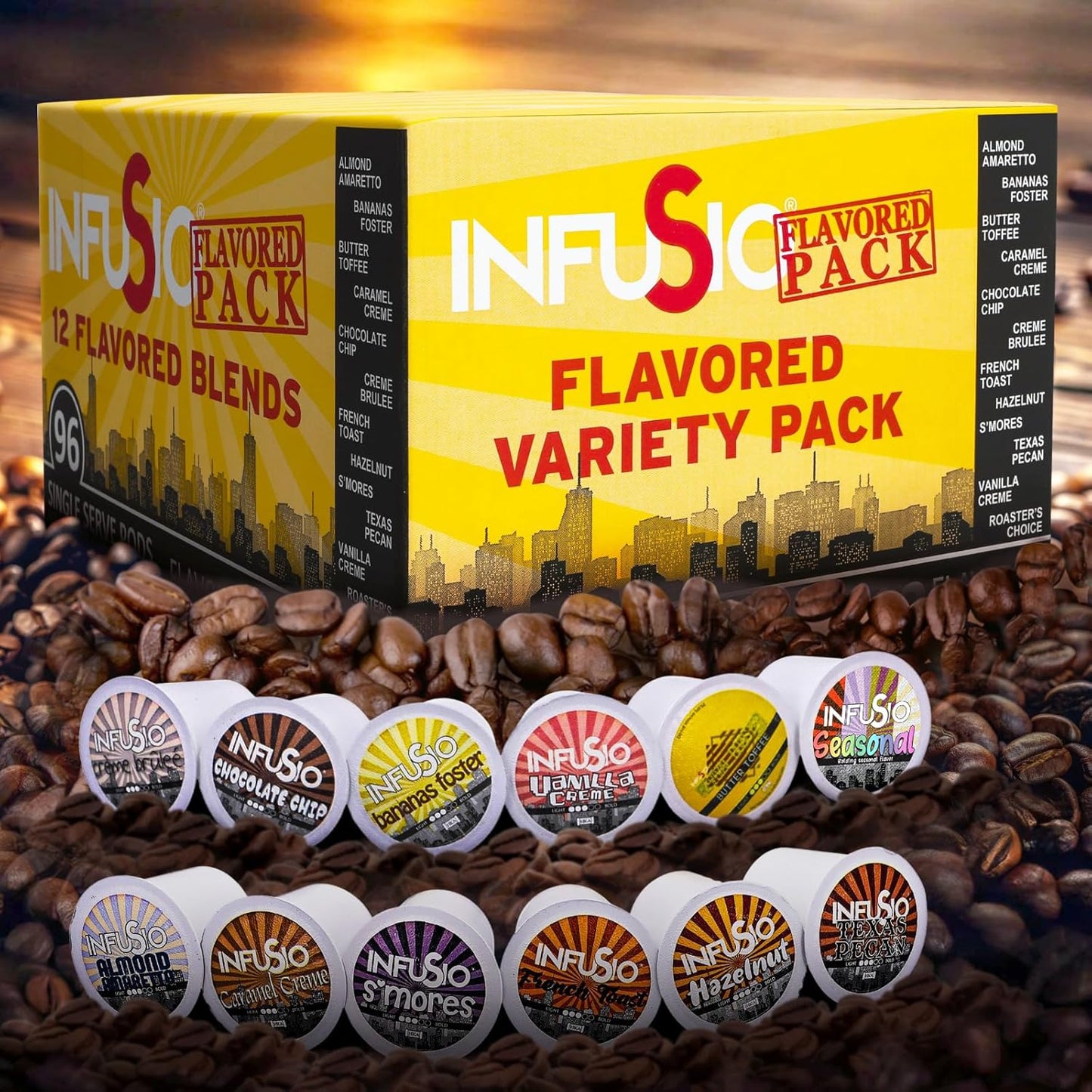 96 Count Variety Pack Flavors Only (12 Flavored Blends)