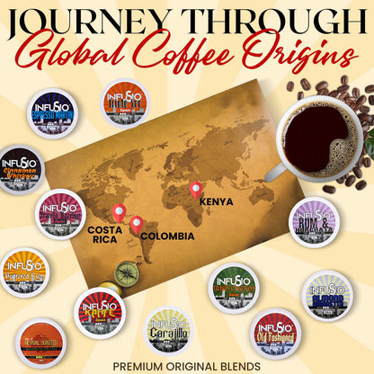 InfuSio Rum & Horchata K Cups 96 Count Flavored Cocktail-Inspired Coffee Pods