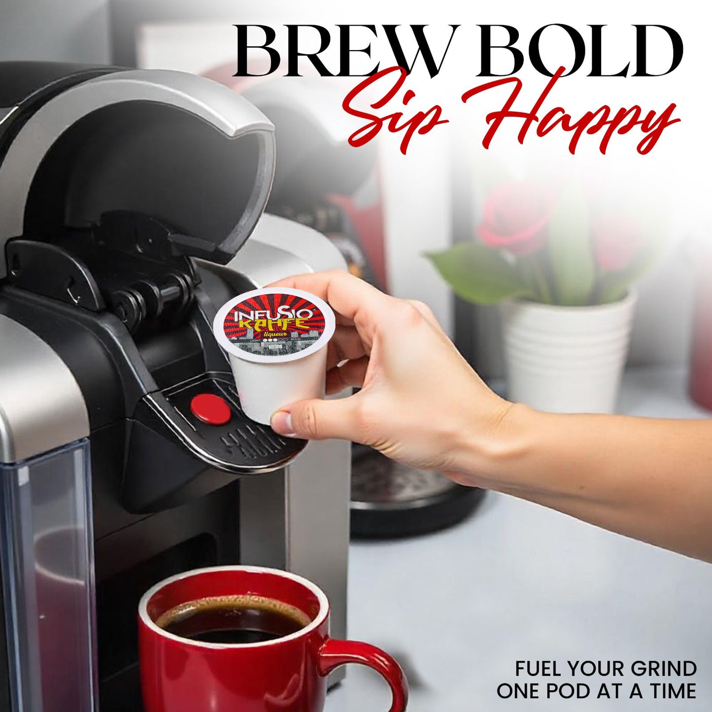 InfuSio Kahfe Liqueur K Cups 96 Count Flavored Cocktail-Inspired Coffee Pods