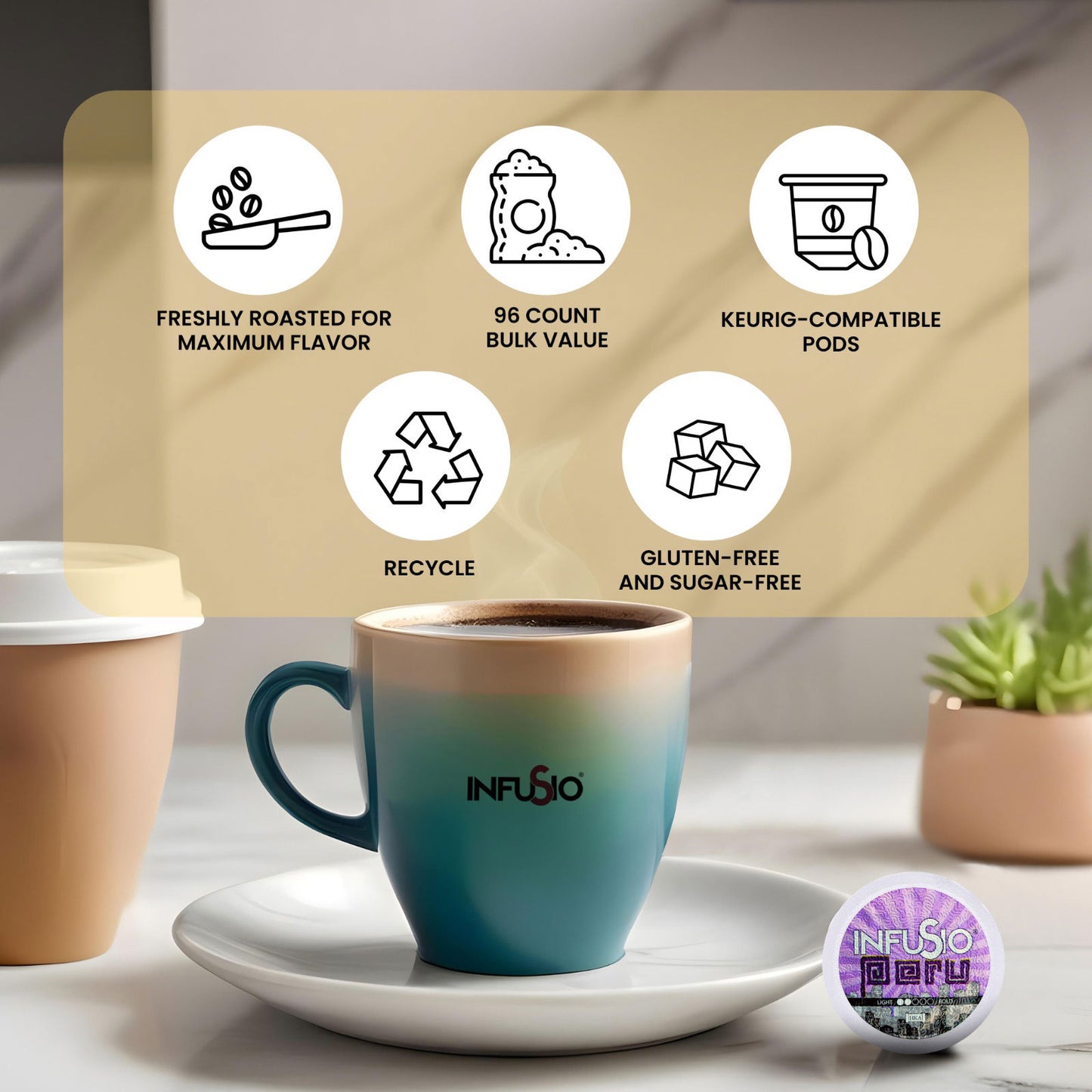 InfuSio Peru K Cups 96 Count