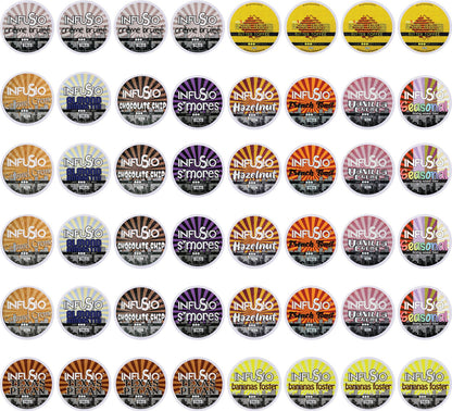 InfuSio Flavored Variety Pack 48 Count - 12 flavors, 4 pods each