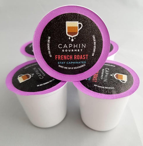 50 Count French Roast Caphin Gourmet Single-Serve Coffee Pods for Keurig K Cups Brewers (50 Count Compatible with 2.0)