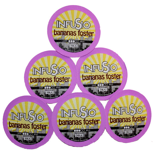 InfuSio Bananas Foster K Cups 96 Count Flavored Coffee Pods