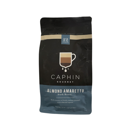 Almond Amaretto Flavored Coffee - Ground Coffee - Caphin Gourmet - 12 oz