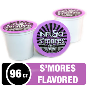 InfuSio S'mores K Cups 96 Count Flavored Coffee Pods